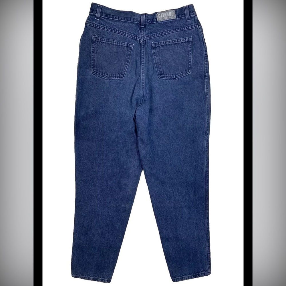 Vintage Gitano Womens 16 Long 31x30 Y2K Dark Blue Denim High Rise Mom Jeans